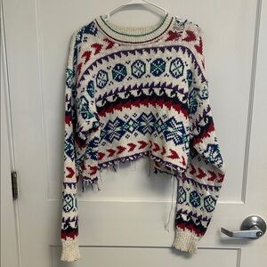 Adolfo Multicolor Patterned Women's Sweater